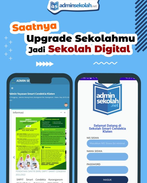 Mengapa harus digital ? Karena transformasi digital saat ini mempengaruhi berbagai elemen kehidupan kita, termasuk sektor pendidikan. Program sekolah yang sudah digital menjadi salah satu terobosan yang mulai diterapkan oleh sejumlah sekolah di Indonesia untuk tetap relevan dengan perkembangan zaman. . Sekolah digital adalah sebuah lembaga pendidikan yang mengaplikasikan sistem pendidikan terdigitalisasi. Bukan hanya sistem pembelajarannya saja yang terdigitalisasi, tetapi sistem manajemen sekolahnya pun juga terdigitalisasi. . Konsep sekolah digital memang cukup kompleks dalam penerapannya. Tapi jika sistemnya sudah berjalan, proses pendidikan akan berjalan dengan baik. Jadi sekolah harus mengambil langkah untuk maju dan mengupgrade menjadi sekolah terdigitalisasi seperti Yayasan Smart Cendekia #Klaten. . . .