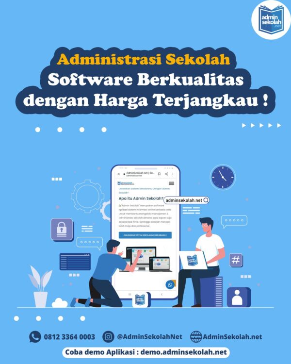 Kenapa Harus Pakai Software Administrasi Sekolah di Tahun 2021? . Tahukah Anda bahwa di tahun 2021 ini segala sesuatu akan berubah dari sebelumnya? Semenjak masa pandemi covid-19 segala kegiatan yang berhubungan dengan perkumpulan benar-benar diminimalisir demi terputusnya rantai covid yang begitu merugikan. Meskipun hidup di era pandemi, namun jangan jadikan hal tersebut menjadi sebuah alasan yang menyebabkan tidak bisa produktif atau bahkan tidak bisa mendapatkan hak dan tanggung jawabnya sebagai manusia. Hal utama yang paling merasakan dampak dari pandemi adalah kegiatan administrasi di sekolah. Kegiatan administrasi di semua jenjang menjadi sedikit terhambat karena pandemi, namun terdapat cara lain agar guru dan wali murid bisa melaksanakan kegiatan administrasi nya dengan aman dan nyaman. Salah satu caranya adalah dengan memanfaatkan keberadaan software administrasi. Meskipun semua dilaksanakan secara online, namun pihak sekolah tetap membutuhkan administrasi sekolah. Bagaimana cara mengurus administrasi sekolah di era pandemi? . Keberadaan Software Administrasi Sekolah yang Sangat Membantu Software administrasi sekolah adalah pilihan terbaik untuk mengatasi masalah administrasi sekolah yang cukup menyita waktu untuk menyelesaikannya. Keberadaan software ternyata sangat berguna terutama untuk mempercepat pekerjaan dan meningkatkan kualitas dari sebuah administrasi sekolah. banyak sekali kelebihan yang diberikan software untuk kegiatan pendidikan, sehingga semua lembaga pendidikan seharusnya mulai beralih dari administrasi manual ke administrasi dengan sofware. Agar Anda lebih yakin untuk menggunakan software, berikut adalah kelebihan-kelebihan yang perlu Anda ketahui dalam menggunakan software administrasi sekolah! 1. Membutuhkan Biaya yang Rendah Ketika melakukan administrasi secara manual tentunya Anda membutuhkan banyak sekali kertas untuk merekap data dan juga menyimpan dokumen-dokumen penting. Tanpa di sadari hal tersebut tentu membutuhkan banyak sekali biaya. Selain biaya, administrasi secara manual juga menghabiskan ruangan atau tempat. Belum lagi jika terjadi kehilangan data atau kerusakan data, pasti pusing kan staff administrasi sekolahnya? Nah, resiko-resiko tersebut bisa Anda atasi dengan software administrasi sekolah. Anda akan lebih hemat biaya karena tidak membutuhkan tumpukan kertas untuk menginput data. Selain itu, Anda hanya butuh komputer untuk menyimpan data dan tidak membutuhkan ruangan untuk menyimpan dokumen-dokumen penting. Jadi, mulai kapan Anda beralih menggunakan software? Dijamin lebih mudah sekaligus lebih hemat biaya lho. 2. Pembaruan Software Selalu Tersedia Ketika ada yang perlu di perbaiki, software secara otomatis akan diperbarui oleh pemilik software. Semua akan diperbarui sesuai dengan kebutuhan, kemajuan teknologi, dan juga kepentingan sekolah. Pembaruan software tidak membutuhkan biaya langganan tambahan, hal tersebut akan menjadi sebuah keuntungan pihak sekolah, karena tidak perlu mengeluarkan biaya tambahan. 3. Data Dapat Diakses Dimanapun Dengan software administrasi sekolah Anda bisa mengakses data dimanapun Anda berada dan kapanpun. Jadi ketika ada sesuatu yang menyebabkan staff admin berhalangan untuk masuk, staff admin tetap bisa dengan mudah melakukan pekerjaan administrasi. Hal ini bisa dilakukan dengan sangat mudah dari jarak jauh sekalipun. Karena data yang sudah dimasukkan membantu pekerjaan admin menjadi lebih mudah. 4. Semua Data Sekolah tersedia Nah, kelebihan selanjutnya yang perlu Anda ketahui adalah di dalam software terdapat menu yang berguna untuk memasukkan semua data sekolah baik yang dasar maupun yang terpenting sekalipun. Dengan demikian Anda tidak perlu mencari data secara manual karena semua data seperti absen, jurnal, dan data penting lainnya sudah tersedia. . Tips Tepat Memilih Software Administrasi Sekolah Setelah mengetahui kelebihan-kelebihan yang diberikan software administrasi sekolah, sekarang saatnya Anda mengetahui tips memilih software administrasi sekolah yang paling tepat. karena banyaknya software administrasi sekolah yang tersedia di internet, maka Anda hanya perlu memilih salah satu yang terbaik dan berkualitas. Nah, berikut adalah cara tepat memilih sooftware administrasi sekolah yang bisa Anda lakukan sekarang! 1. Pilih yang Fiturnya Lengkap Semua software administrasi pasti menyediakan layanan yang berbeda satu sama lain. Software yang berbeda-beda tentu memiliki kelebihan dan kekurangan masing-masing. Namun karena ini berhubungan dengan administrasi sekolah, pastikan Anda mendownload software yang memiliki fitur lengkap di dalamnya. Fitur lengkap yang dimaksud adalah didalam software terdapat kolom isian untuk mengisi identitas sekolah, tampilan beranda yang menarik, kolom penyajian data yang mudah difahami, dan lain sebagainya. 2. Tidak kebanyakan Iklan Ketika kita mengakses sebuah aplikasi kemudian di dalamnya terdapat banyak iklan yang muncul ketika kita membukanya, tentu akan membuat suasana tidak nyaman bukan? Biasanya, aplikasi atau software yang dipenuhi dengan iklan adalah software yang kurang resmi atau tidak terjamin keamanannya. Oleh sebab itu, pilihlah software yang tidak banyak iklan dan mudah saat akan mengakses data. 3. Terjamin Keamanannya Menggunakan software yang aman adalah salah satu hal yang sangat penting untuk Anda perhatikan karena ini berhubungan dengan software administrasi sekolah. Tentu data sekolah yang dimasukkan semuanya sangat penting dan tidak boleh sembarangan di akses oleh orang. Pilihlah software yang ketika masuk membutuhkan kata sandi atau pengaman lainnya agar tidak sampai disalahgunakan. Meskipun beberapa software bisa diaplikasikan oleh beberapa orang di tempat yang berbeda tetapi kalau bisa dijamin keamanaannya maka tidak akan menjadi suatu masalah. 4. Berkualitas dengan Harga Terjangkau Ada beberapa software administrasi sekolah yang menyediakan pelayanan secara gratis, ada yang murah, ada pula yang mahal. Karena ini sistemnya akan digunakan dalam jangka waktu yang cukup lama maka silahkan pilih software yang biasa saja yang penting aman karena mengingat budget kedepan juga akan banyak. Pilihlah software secara selektif agar mendapatkan dengan harga yang murah namun berkualitas . Masalah Dalam Memilih Software Administrasi Sekolah Nah, ternyata ada hal lain yang berhubungan dengan software administrasi sekolah dan masih menjadi masalah sampai sekarang. Masalah tersebut tentunya akan menghambat sistem kerja software yang sebenarnya keberadaannya sangat penting bagi administrasi sekolah. beberapa masalah yang paling sering terjadi di beberapa sekolah diantaranya: 1. Minimnya staff atau guru yang mau mengaplikasikan software administrasi sekolah karena menganggap ini adalah pekerjaan yang rumit dan cukup sulit. 2. Terbatasnya fasilitas yang diberikan sekolah seperti internet, komputer, dan lain sebagainya 3. Kurangnya pengetahuan mengenai software administrasi sekolah karena menganggap ini sesuatu yang kurang penting. Beberapa alasan diatas tentunya harus diselesaikan agar semua sekolah bisa merasakan betapa mudahnya menggunakan software administrasi sekolah! agar Anda lebih terbimbing dan mendapatkan informasi lebih jelas mengenai software administasi sekolah silahkan untuk mengunjungi laman adminsekolah.net , di laman tersebut tersedia banyak sekali informasi mengenai software dan juga pilihan software terbaik untuk sekolah Anda. Dengan biaya yang minim pasti membuat sekolah Anda menjadi lebih terbantu. Pastikan Anda mendownload aplikasinya melalui adminsekolah.net sekarang juga agar mendapatkan software yang asli , aman, berkualitas, dan terpercaya!